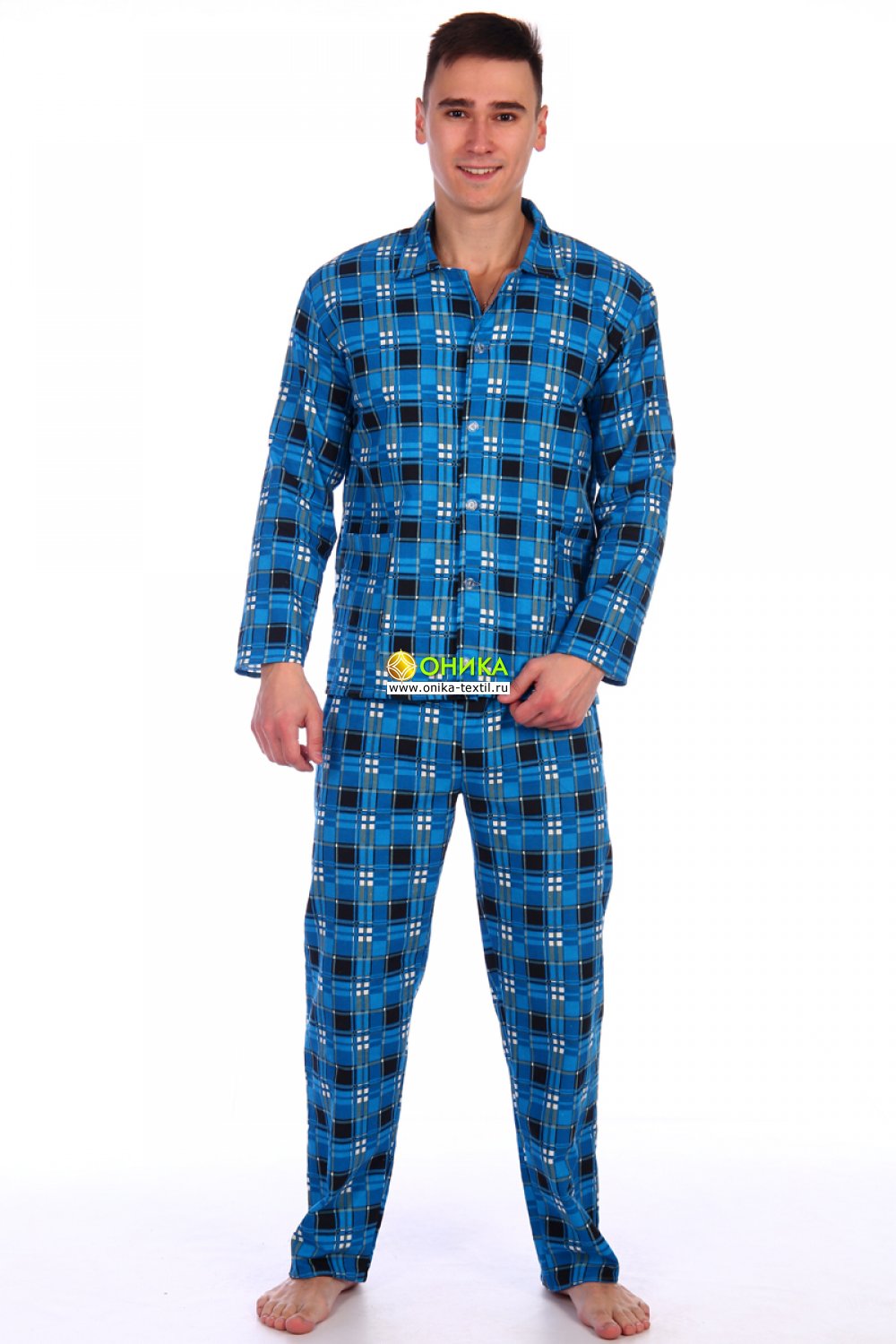  Пижама мужская (модель №4, фланель)